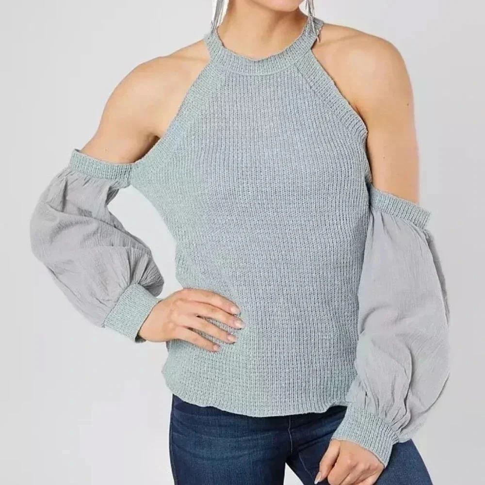 Gimmicks Cold Shoulder Sweater